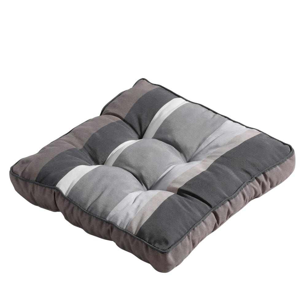 Madison Stripe Grey 47x47 Sitzkissen