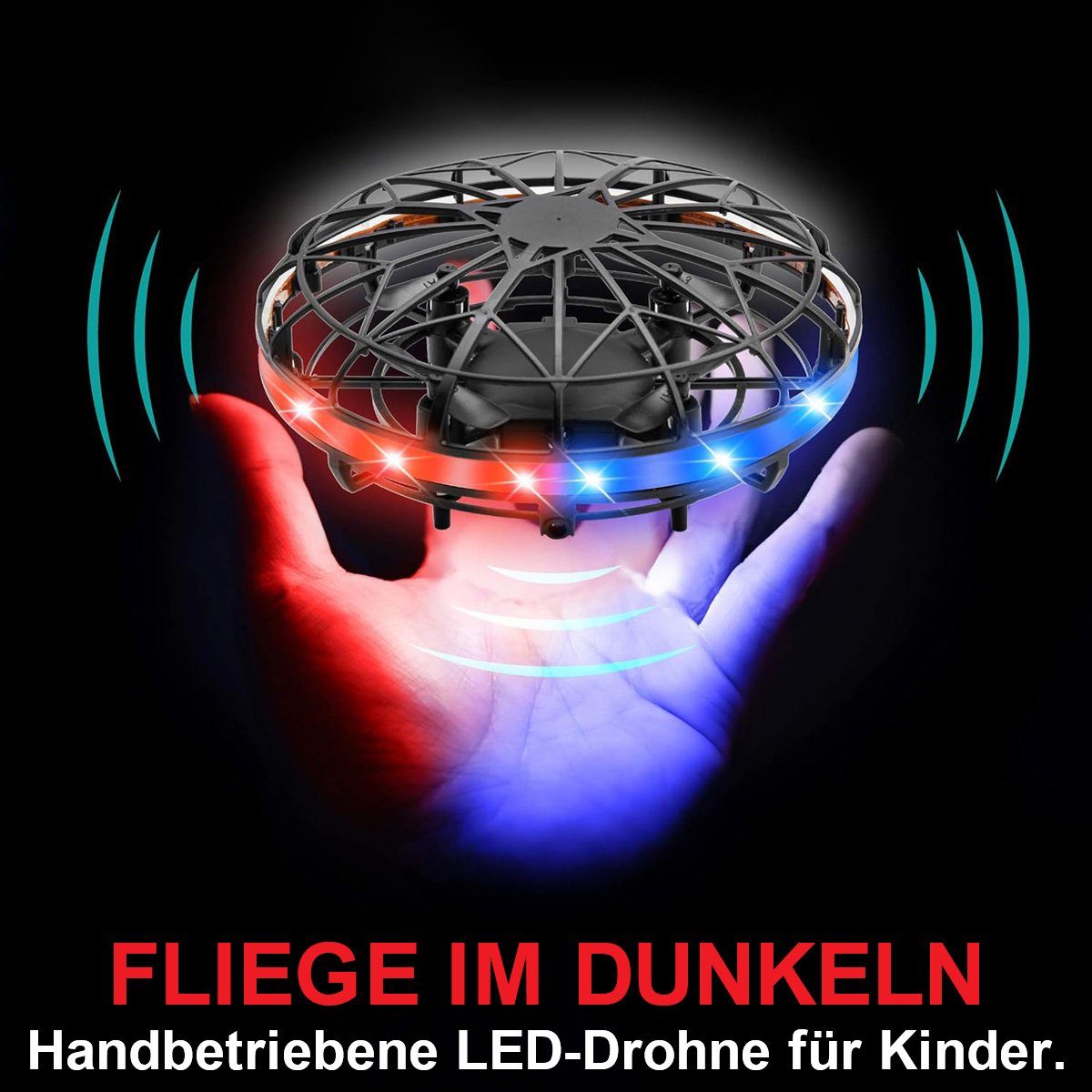 Yoyaxi LED-Handdrohne für Kinder–Leuchtendes Spielzeug für Jungen und Mädchen Drohne