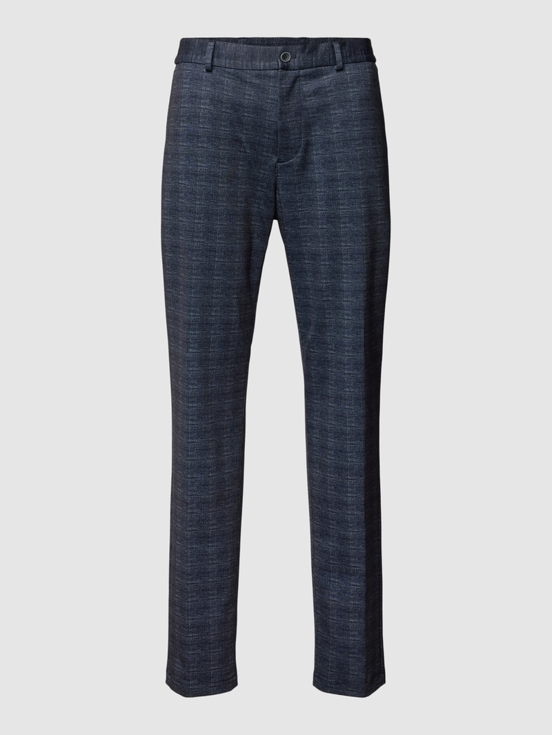 Stoffhose mit französischen Eingrifftaschen in marineblau