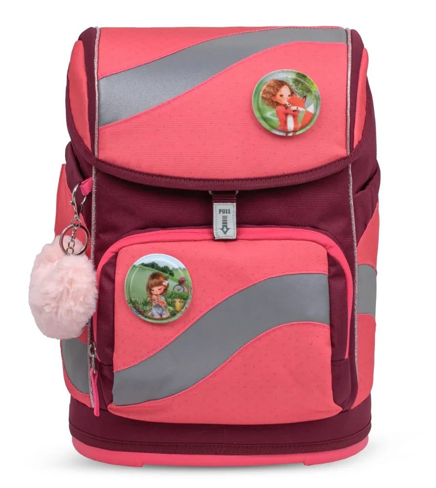 Belmil Smarty Schulranzen Set 5-teilig mit 6 Patches - Sweet Candy