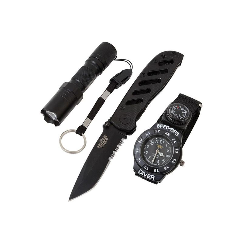 Uzi Special Forces Set (Knife-Flashlight-Watch) SFS-1