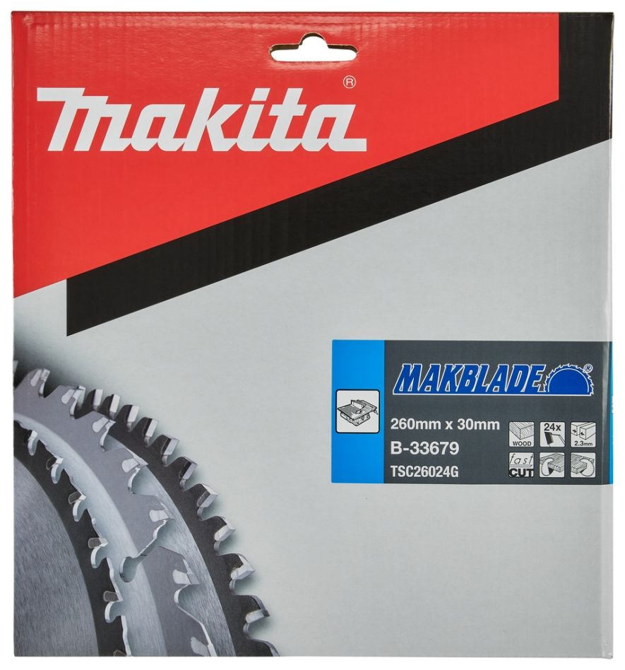 Makita pribor B-33679 List za stolnu pilu Makblade Wood ATB 260 x 30 x 2,3 mm T24