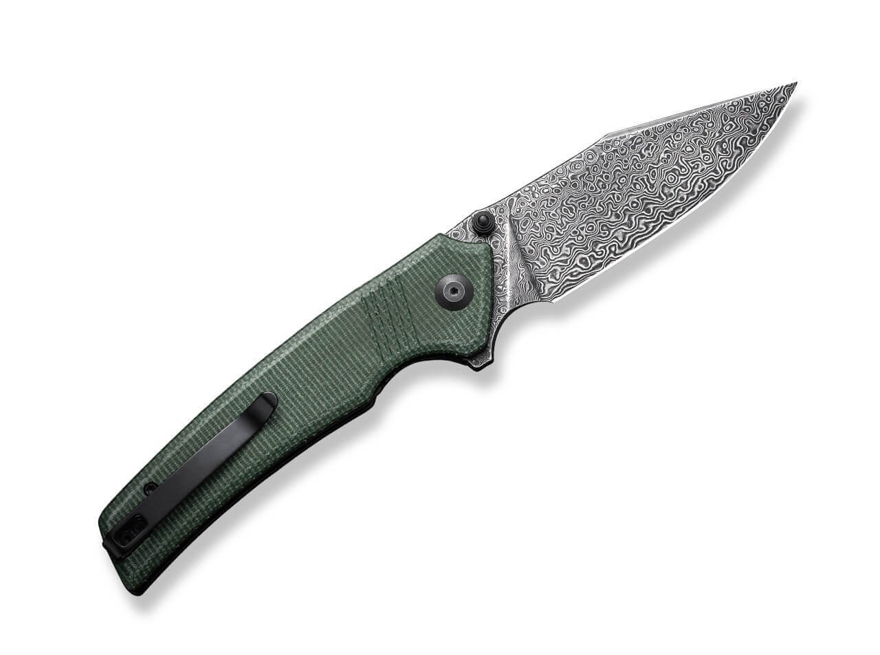 Tranquil Micarta Green Damascus