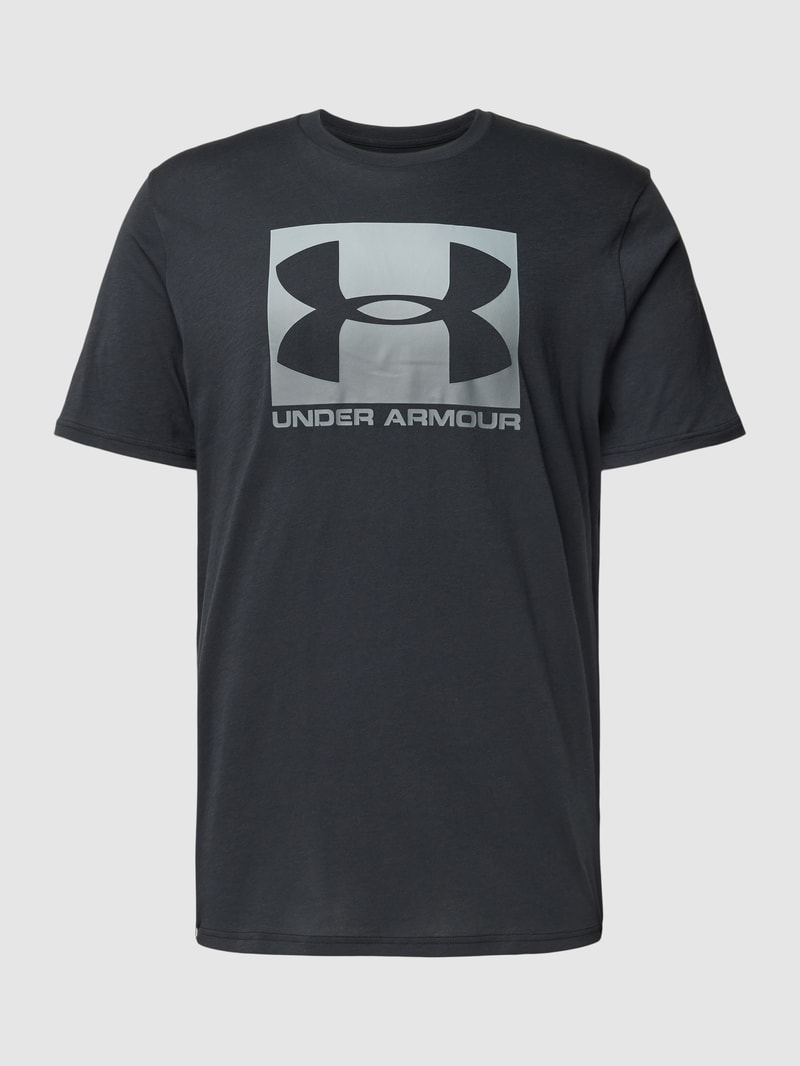 T-Shirt mit Label-Print in schwarz