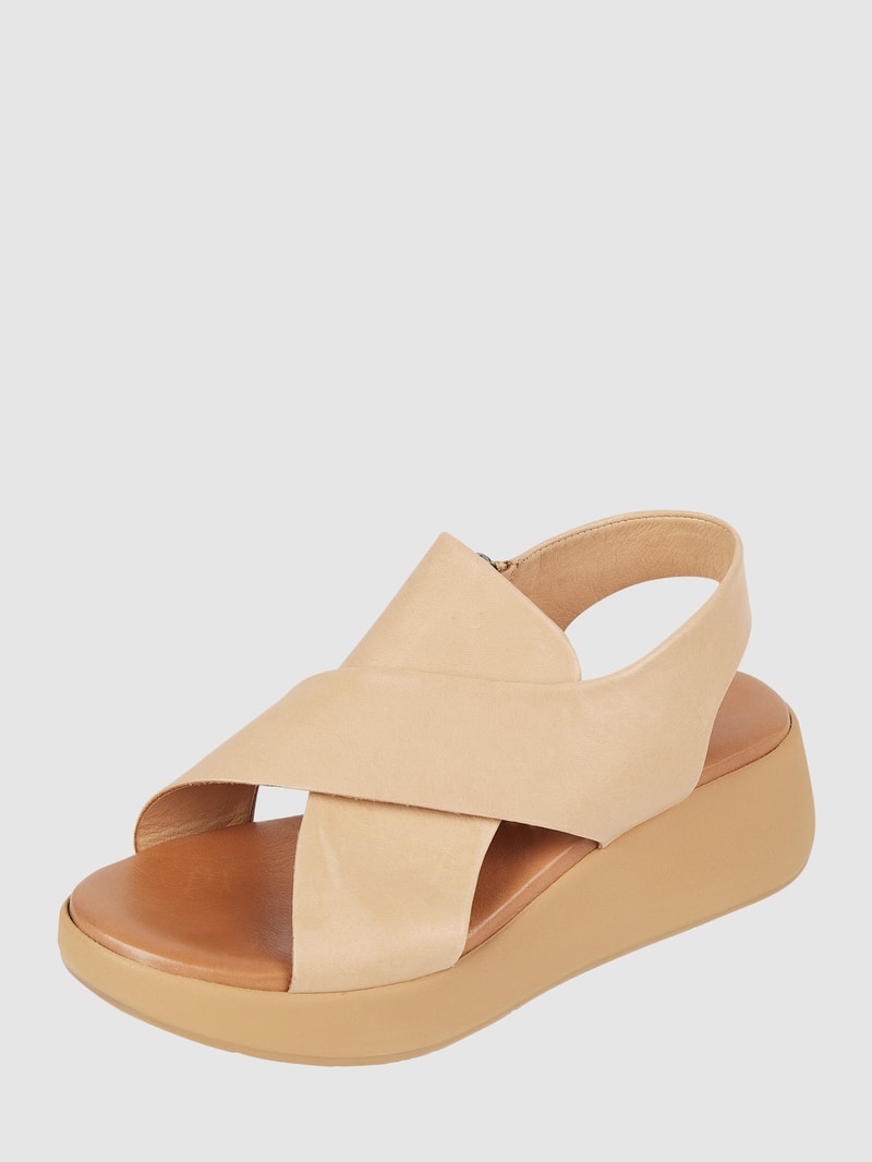 Sandalen aus Leder Modell 'Scissors' in camel