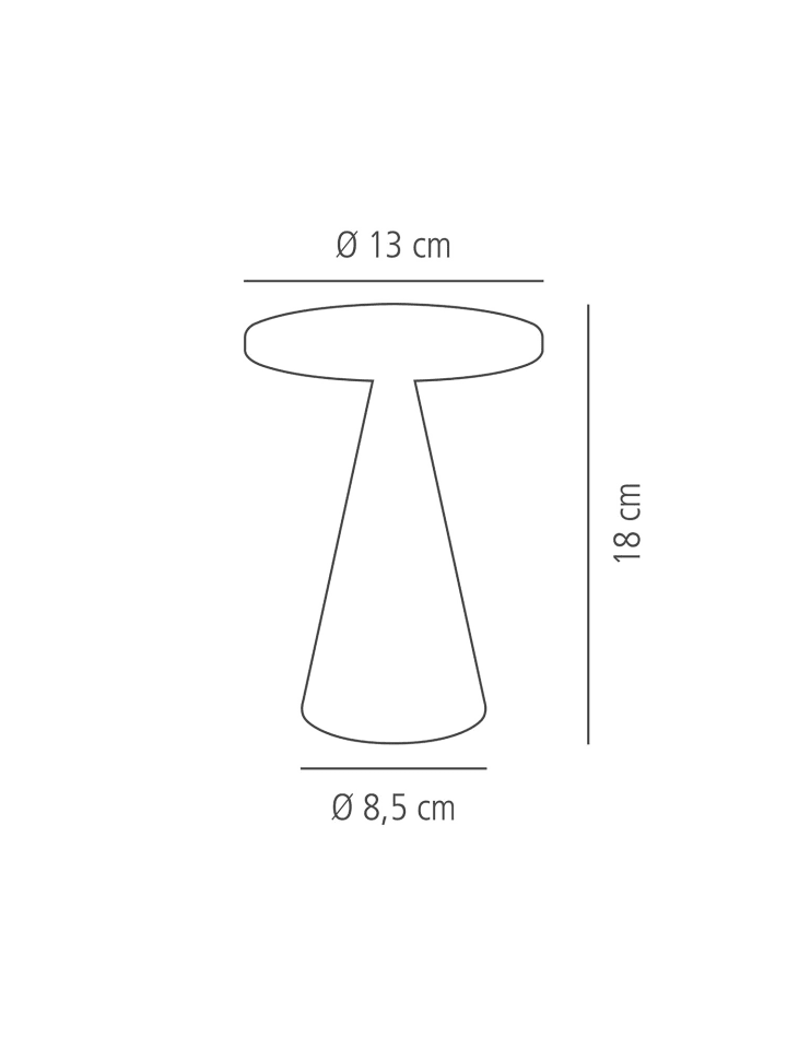APS Tischleuchte in schwrz, Ø 13 cm, H: 18 cm, Metall günstig kaufen onesize