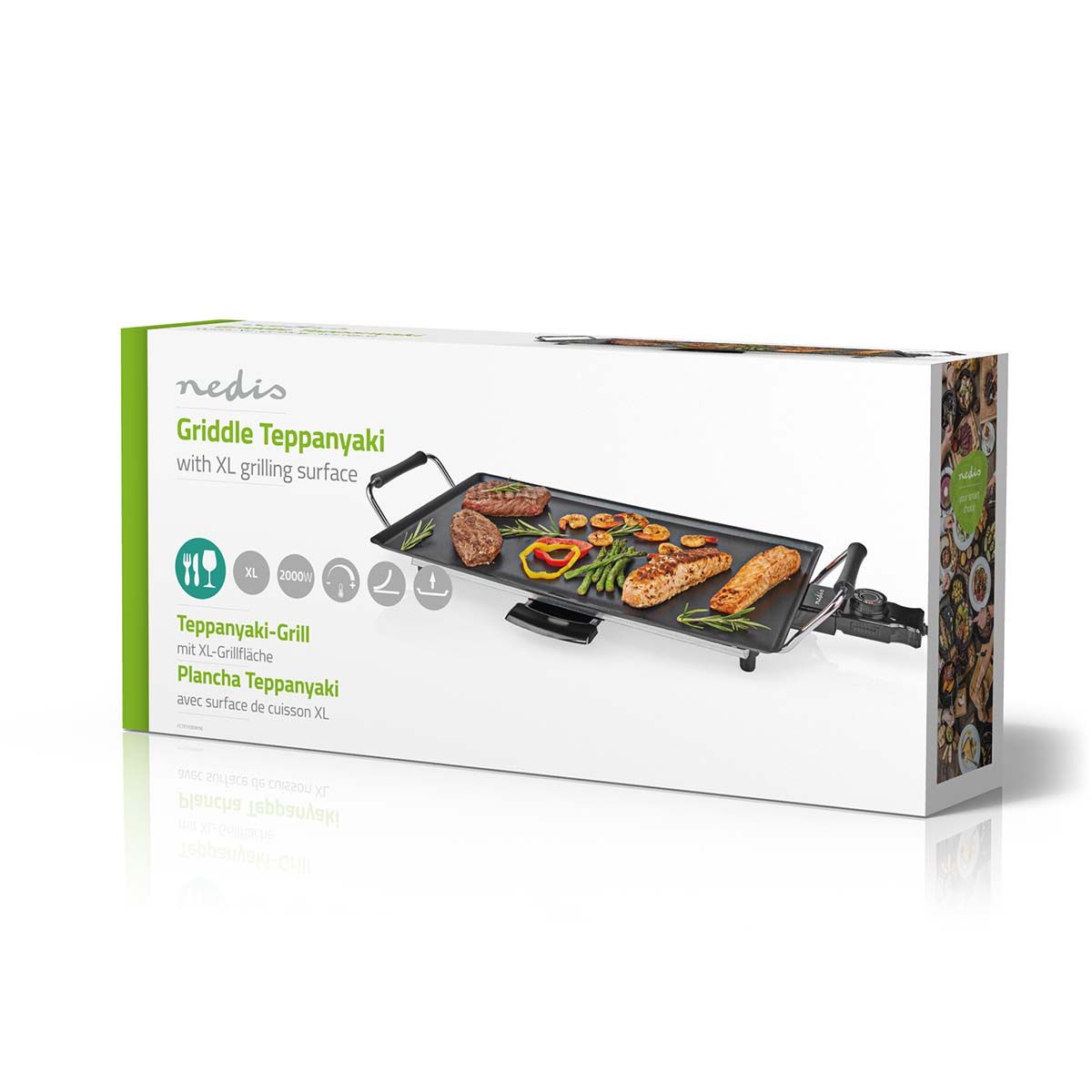 Nedis FCTE110EBK50 Teppanyaki-Tischgrill