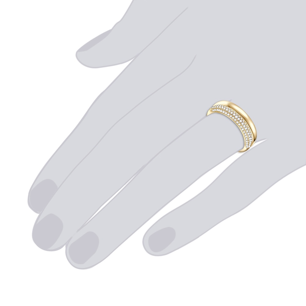 Rafaela Donata Bague en argent Argent sterling Oxyde de zirconium (CZ) en Or jaune Bague