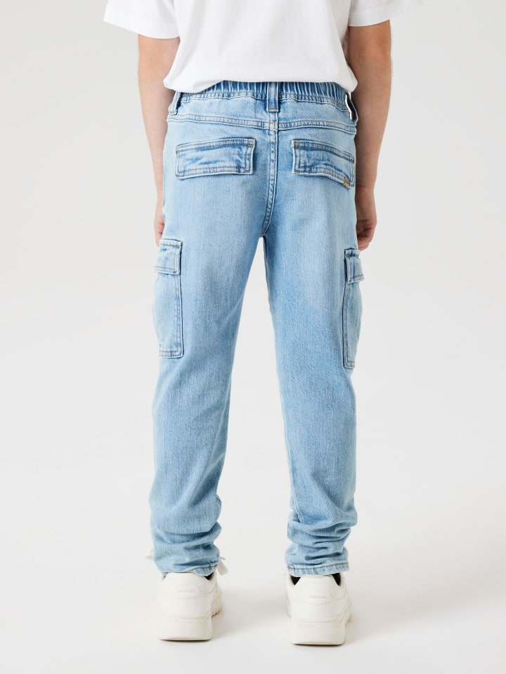 name it Cargojeans NKMSILAS TAP CARGO JEANS 6650-AZ in light blue denim günstig kaufen