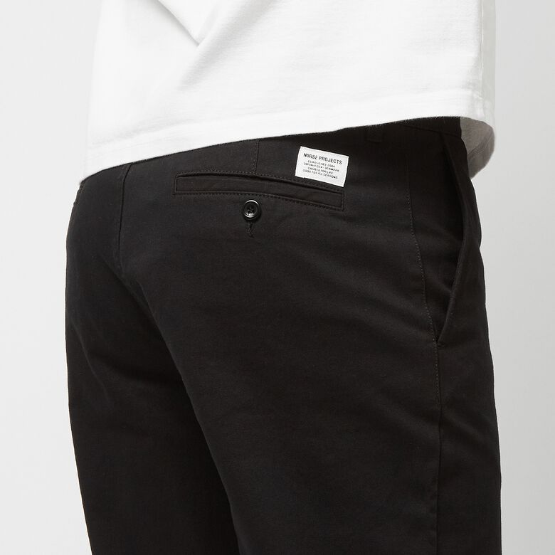 Norse Projects Aros Regular Organic Broken Twill Chino Black
