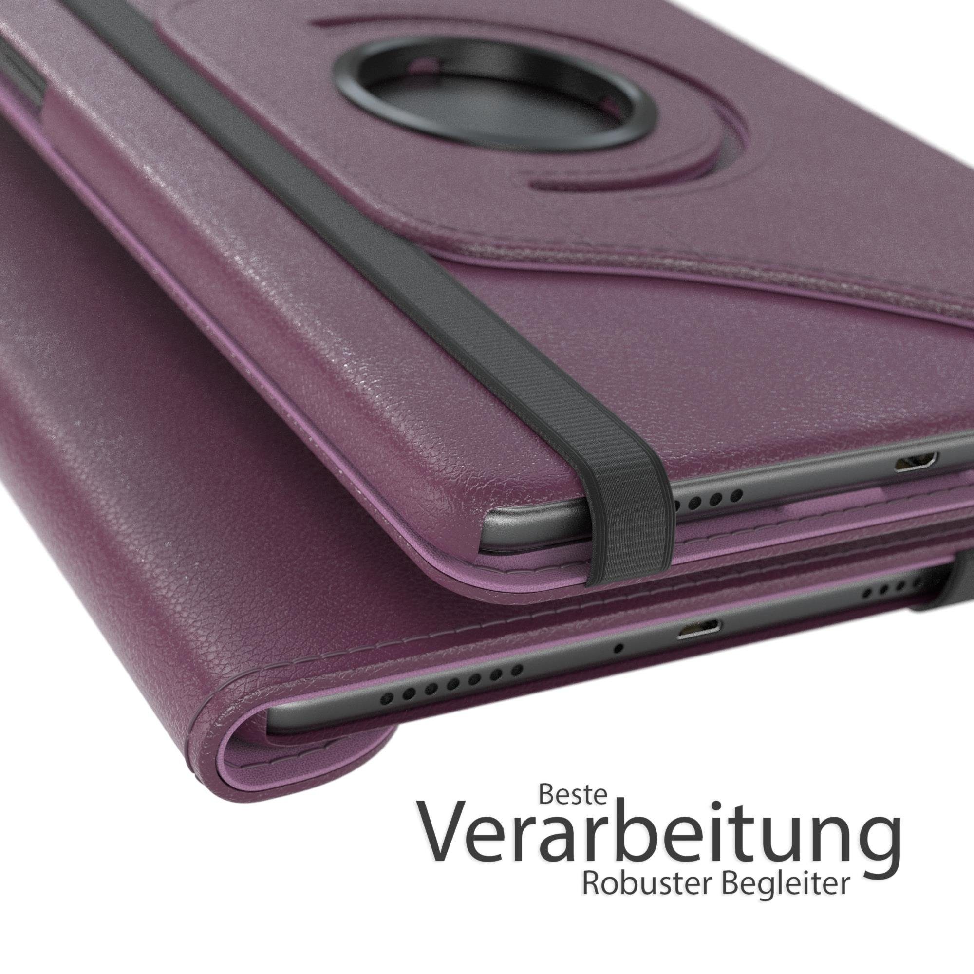EAZY CASE Tablet-Hülle Rotation Case Samsung Galaxy Tab A 8.0 8 Zoll, Tablet-Hülle Bookstyle Case Fullcover Schutz Tasche Stehfunktion Lila