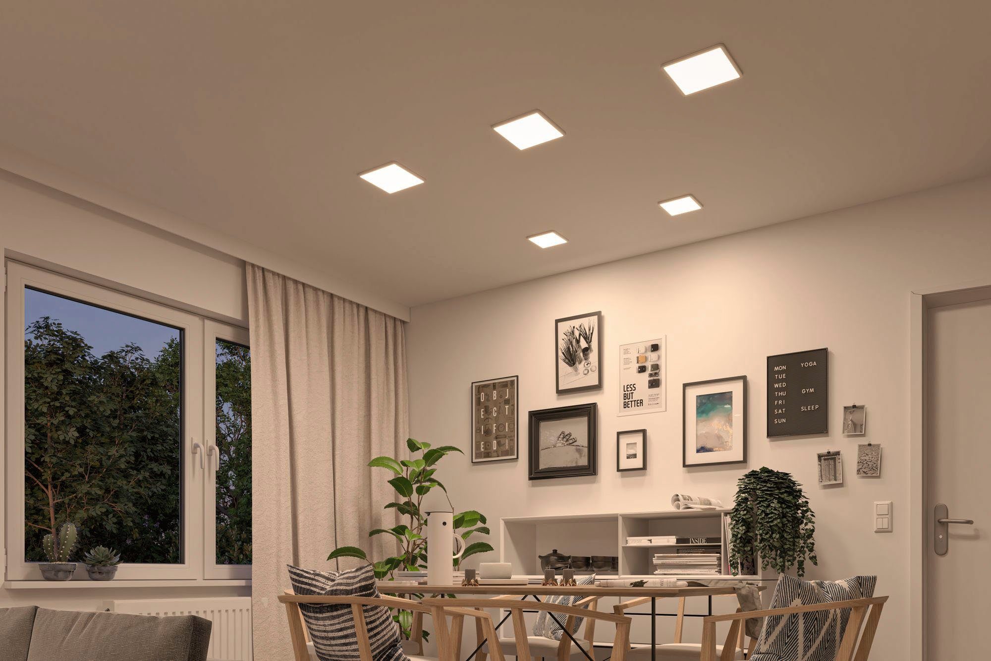 Paulmann LED Einbauleuchte Areo, Memoryfunktion, LED fest integriert, Warmweiß, LED-Modul, WarmDim-Stepschaltung