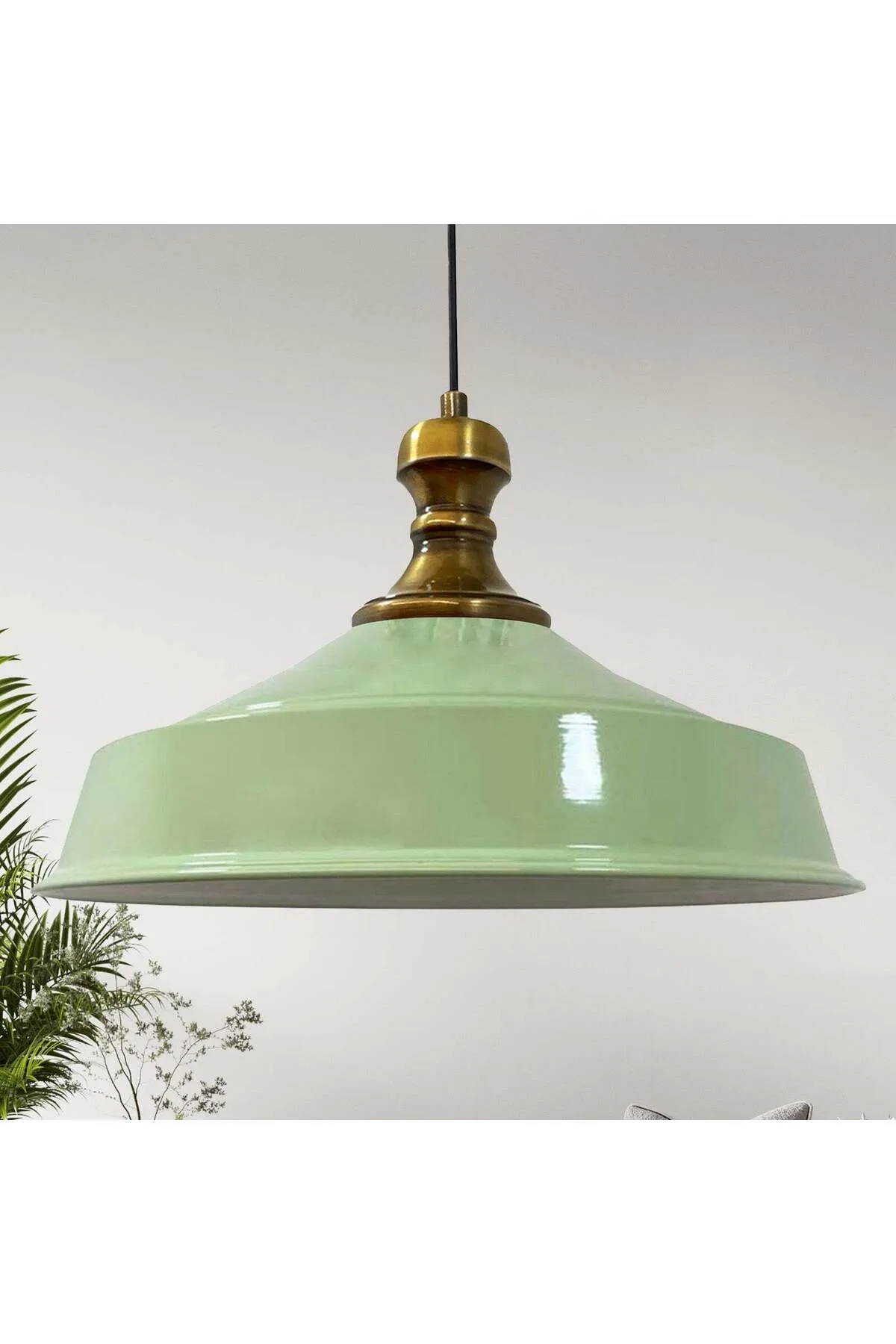 Bamyum  Pendelleuchte Asletl-Knob, Metall, 41 cm, Minzgrün Lampe