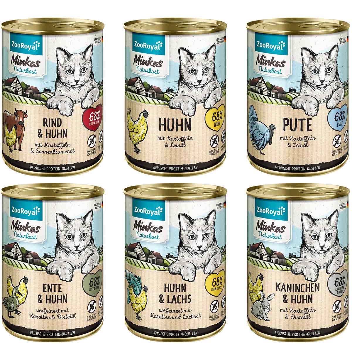 ZooRoyal Minkas Naturkost Mixpaket 6x400g kaufen