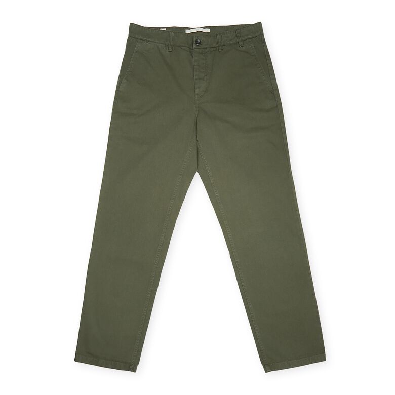 Norse Projects Aros Regular Organic Broken Twill Chino beech green