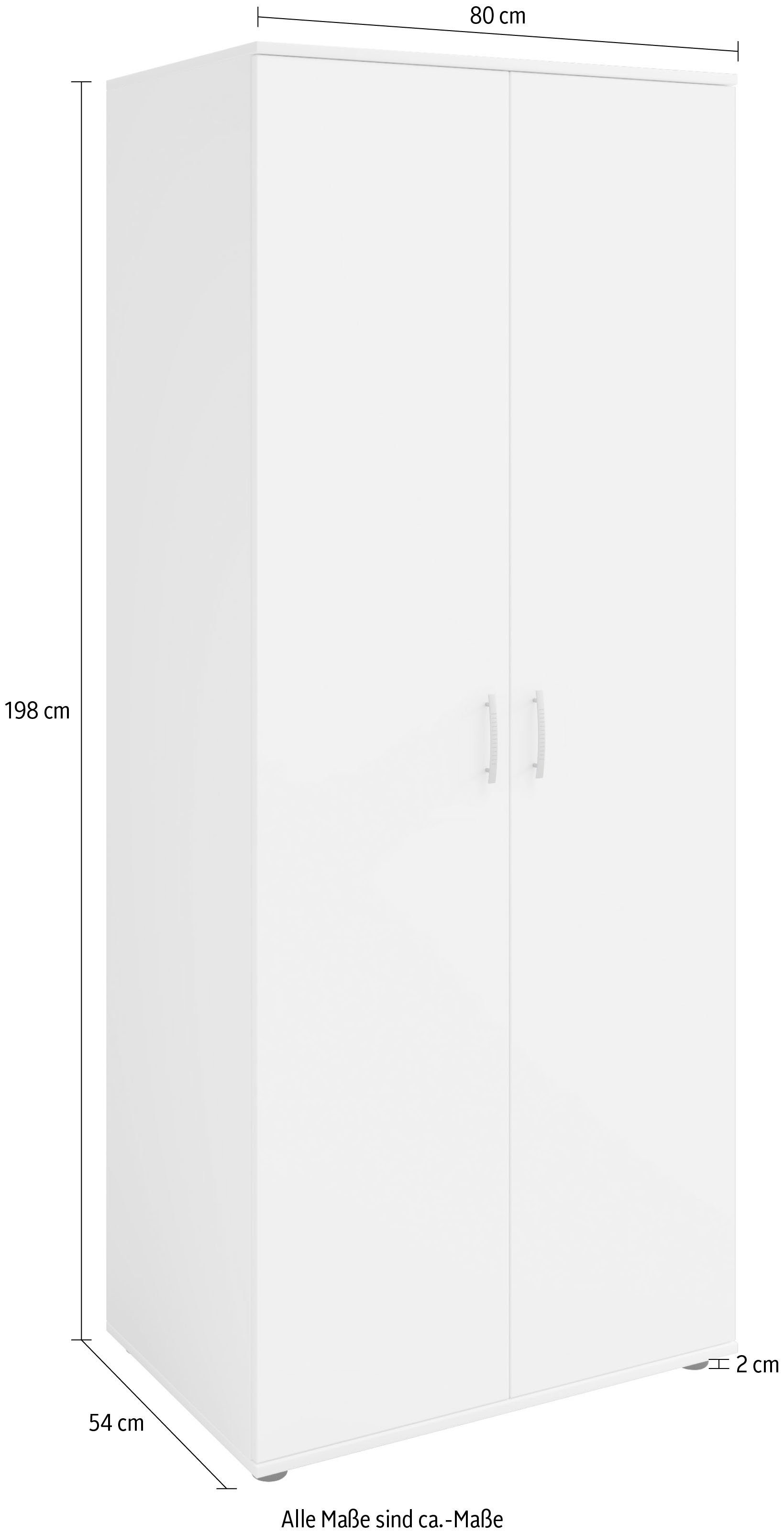 Lüttenhütt Kleiderschrank Kleiderschrank, 2 Drehtüren, innen 2 Wäschefächer, in 3 Ausführungen