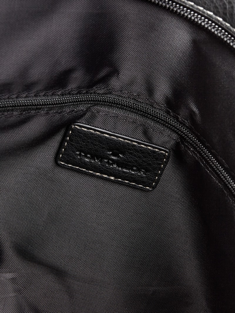 Shopper mit Reißverschluss Modell 'Miri' in schwarz