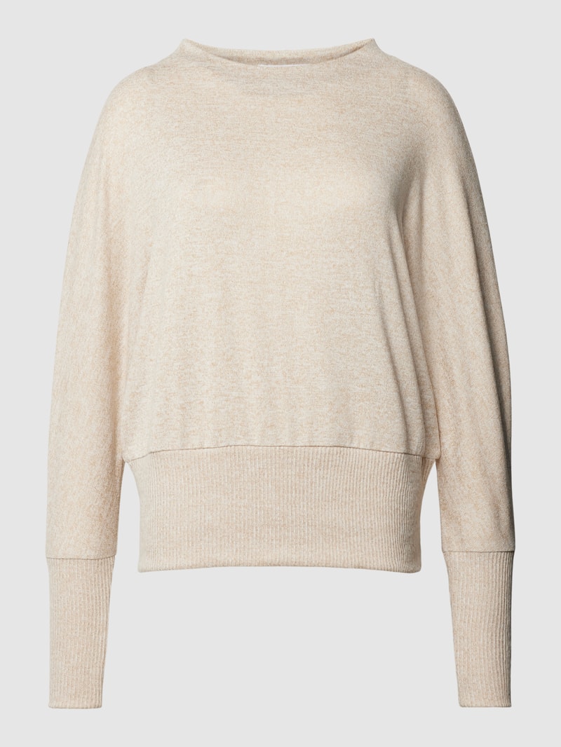 Sweatshirt mit Stehkragen Modell 'Sokola' in beige meliert