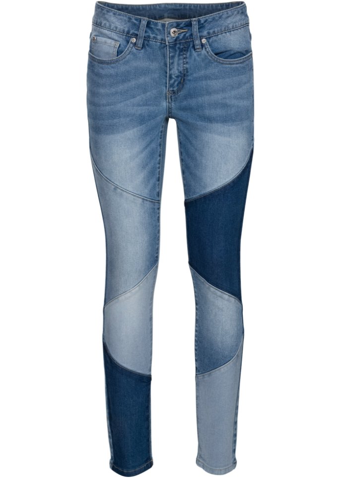Skinny Jeans mit dreieckigen Einsätzen