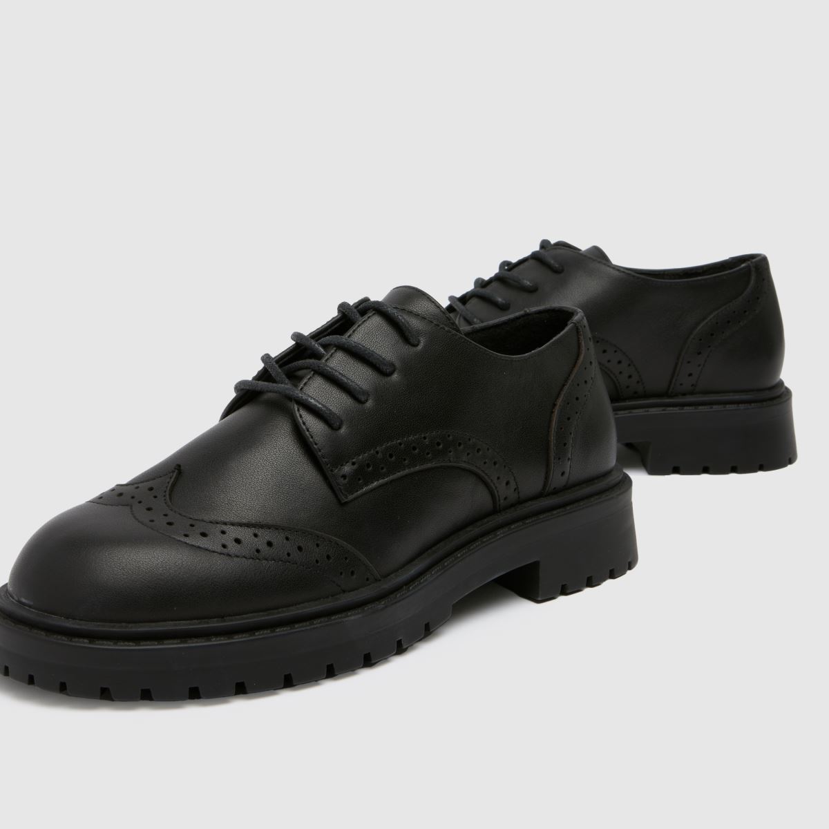 Schuh fekete luminary brogue lányka ifjúsági cipő