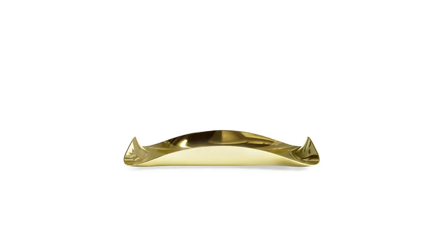 umbra Metall Tablett Wave Tray Brass Messing