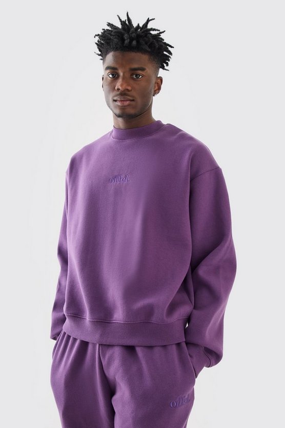 Kastiger Oversize Sweatshirt-Trainingsanzug