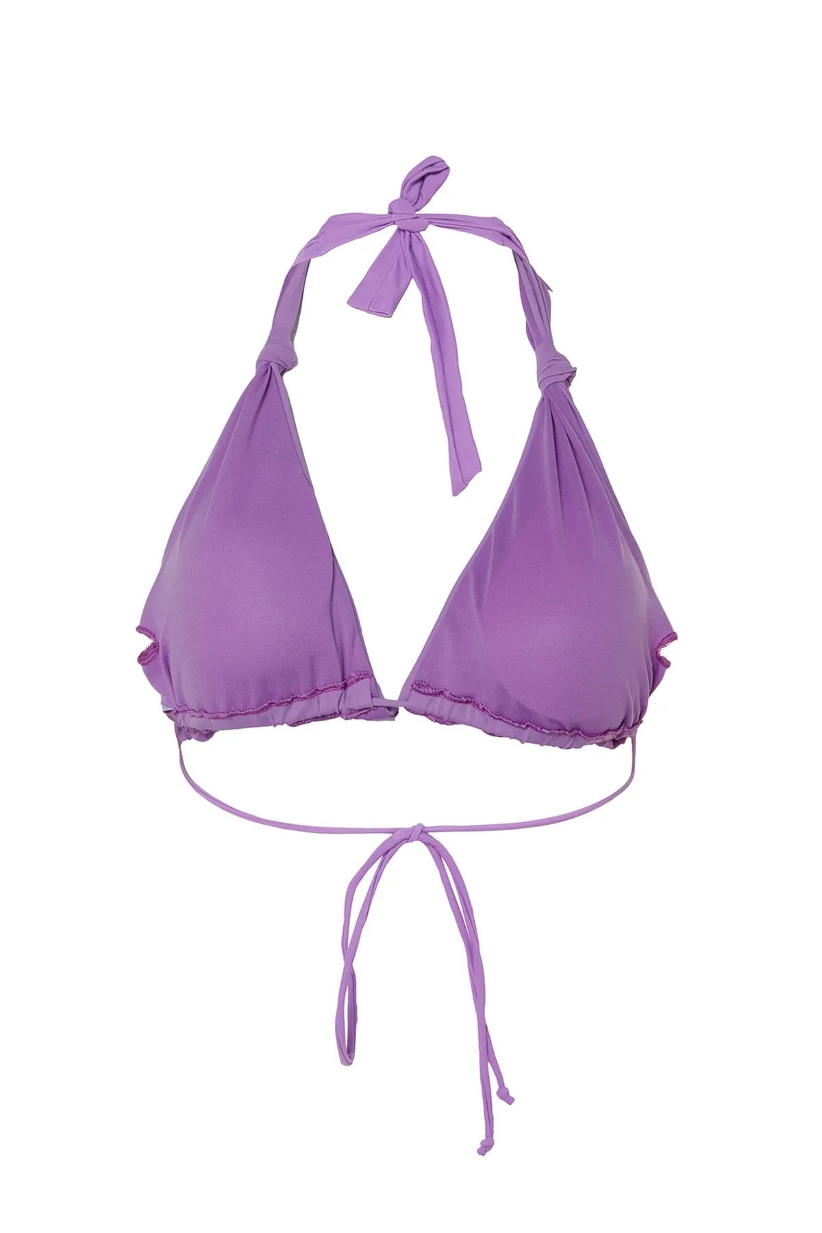 Trendyol Collection  Lila Dreieck-Rüschen-Bikinioberteil TBESS20BU0363
