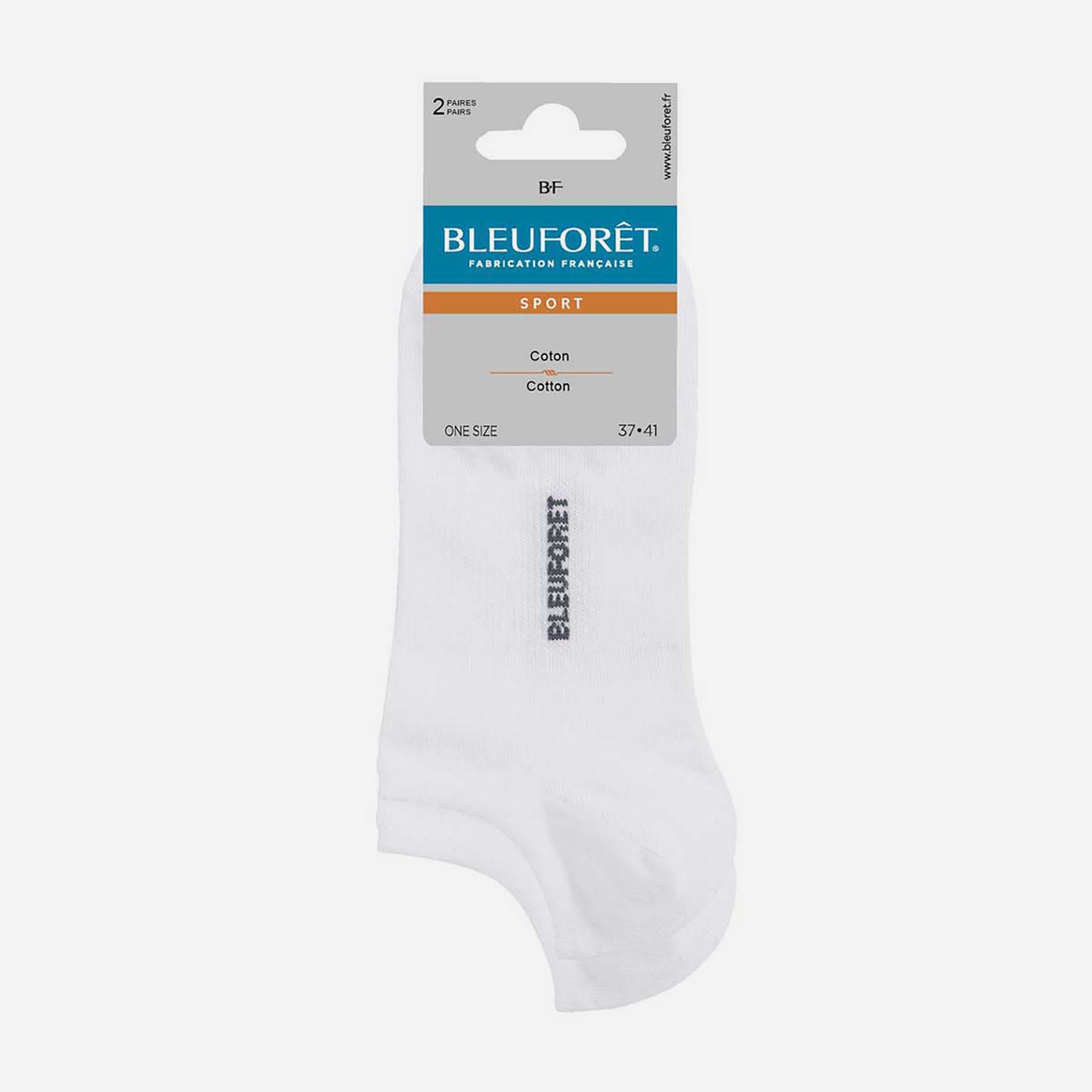 Chaussettes courtes Sport BLEUFORÊT blanches - 37-41