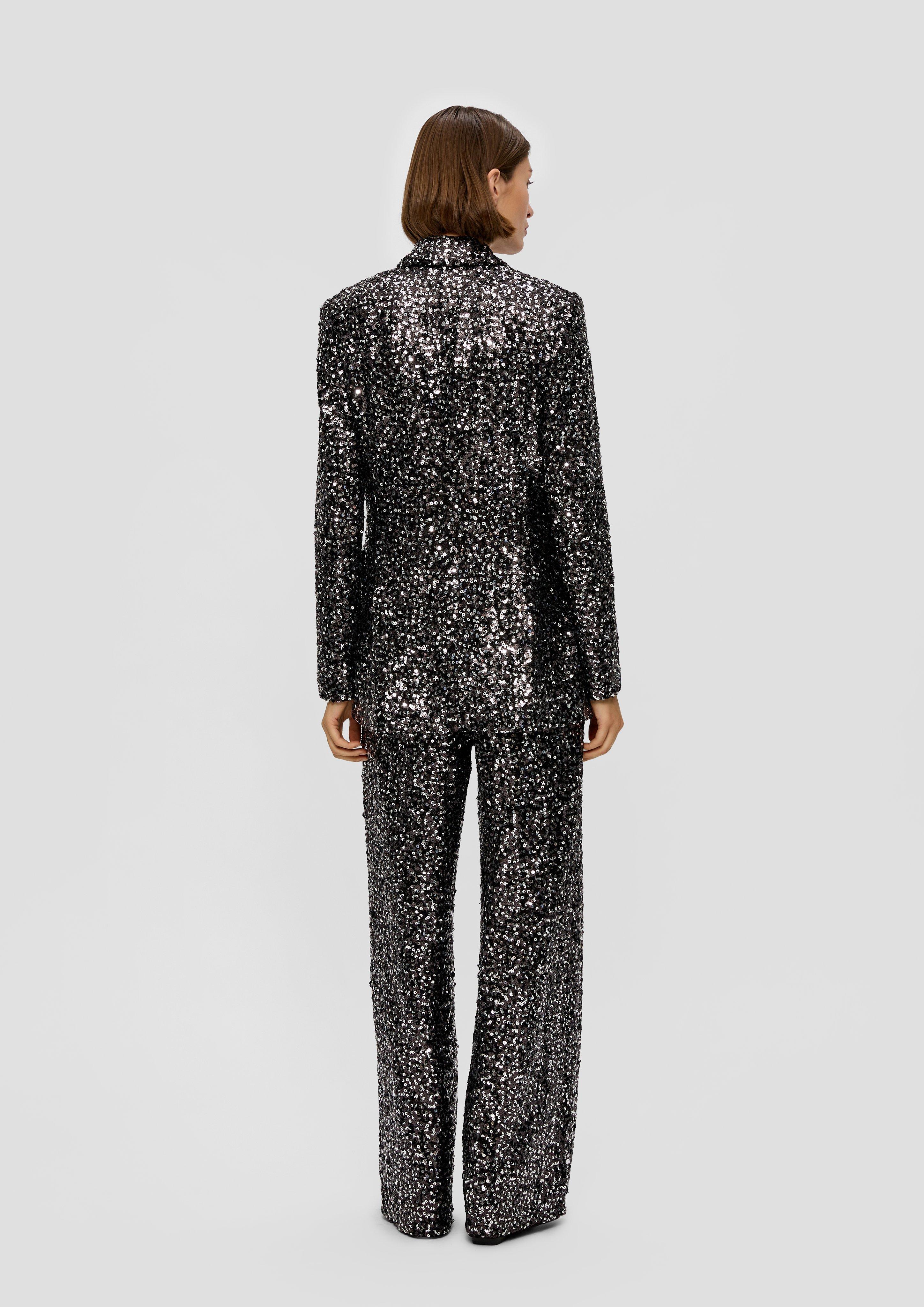 Klassischer Blazer mit Pailletten  2136837-9999