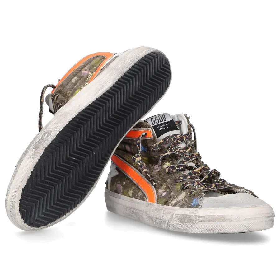Golden Goose - Sneaker high SLIDE Canvas - grün