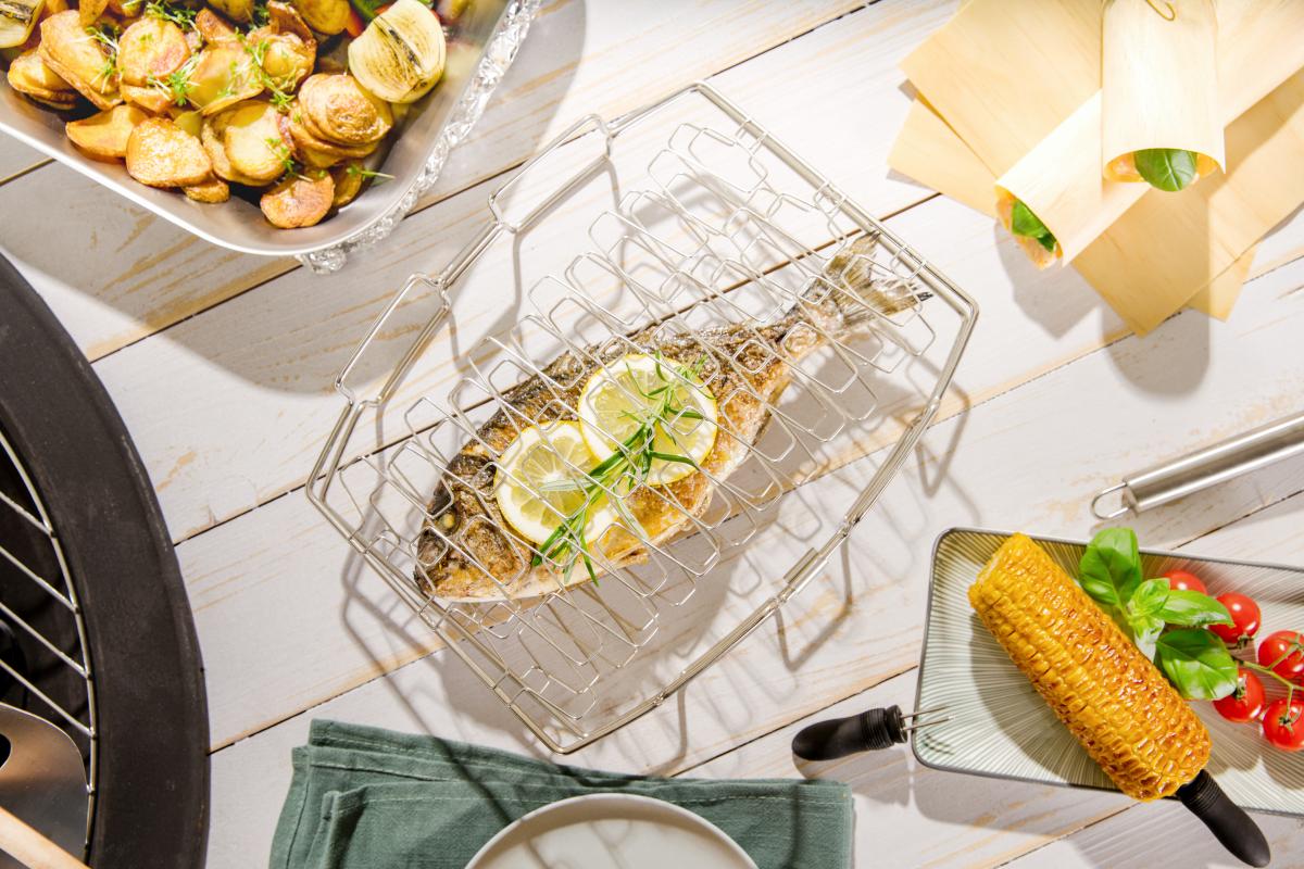 Hecht Fisch und Gemüsehalter Pescado