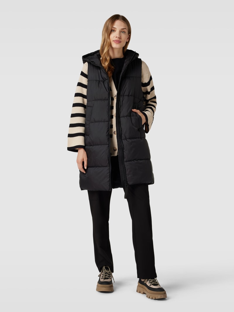 Weste mit Steppnähten Modell 'Puffer' in schwarz
