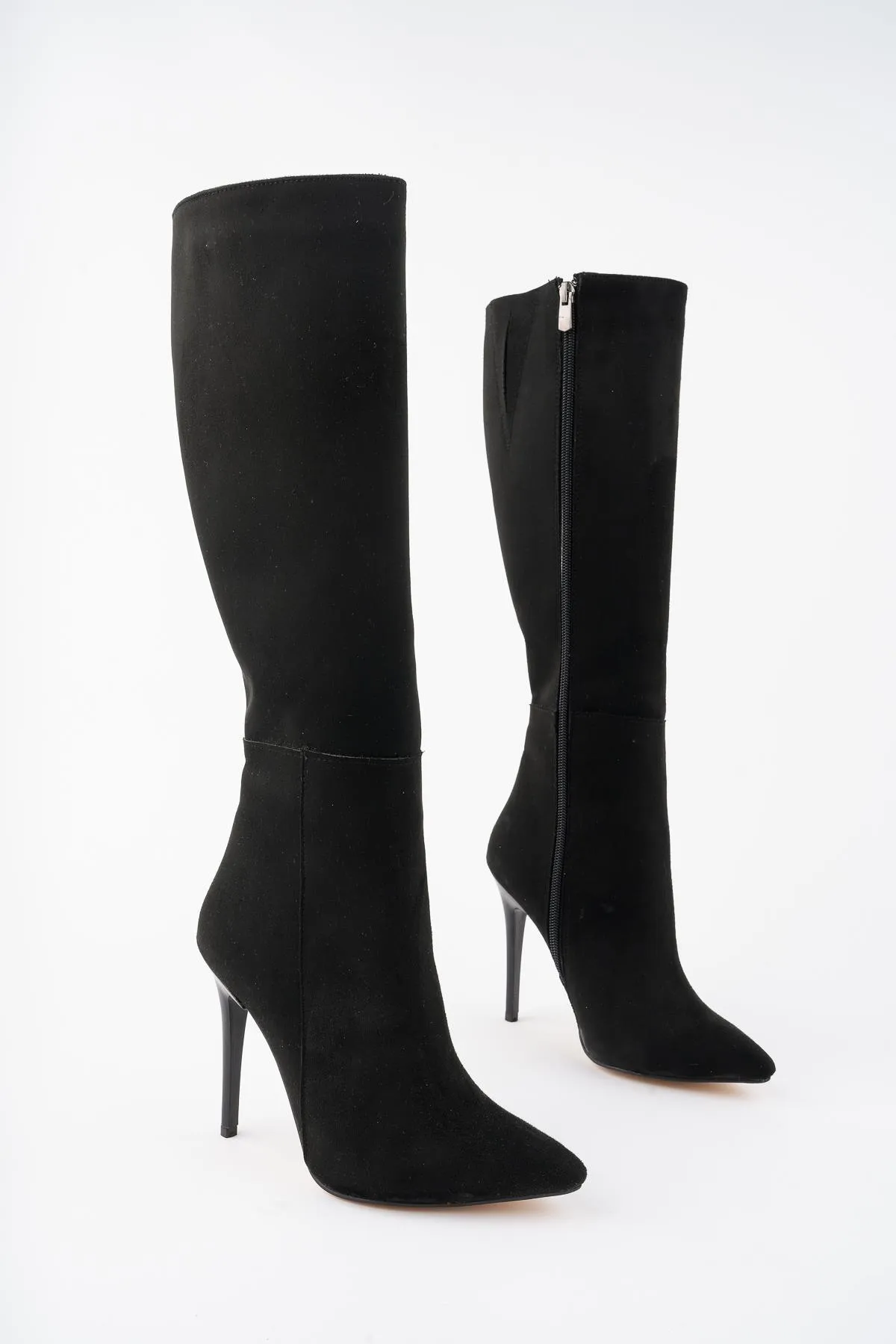 MUGGO  Florence Guaranteed Damenstiefel mit dünnem Absatz und spitzer Zehenpartie und seitlichem Reißverschluss
