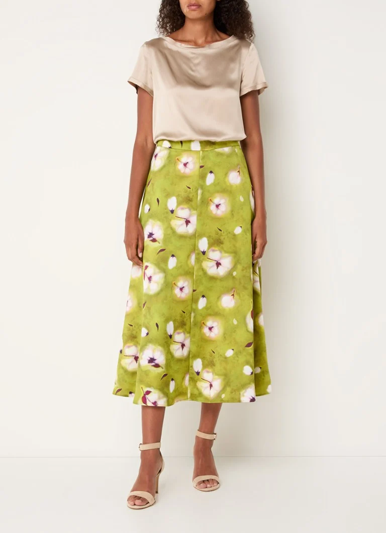 Max & Co Tuffo Midirock mit Blumenmuster