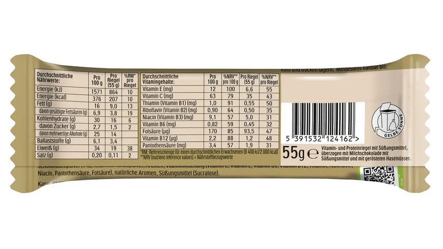 FULFIL Vitamin- und Protein-Riegel Chocolate und Hazelnut Geschmack 55 g