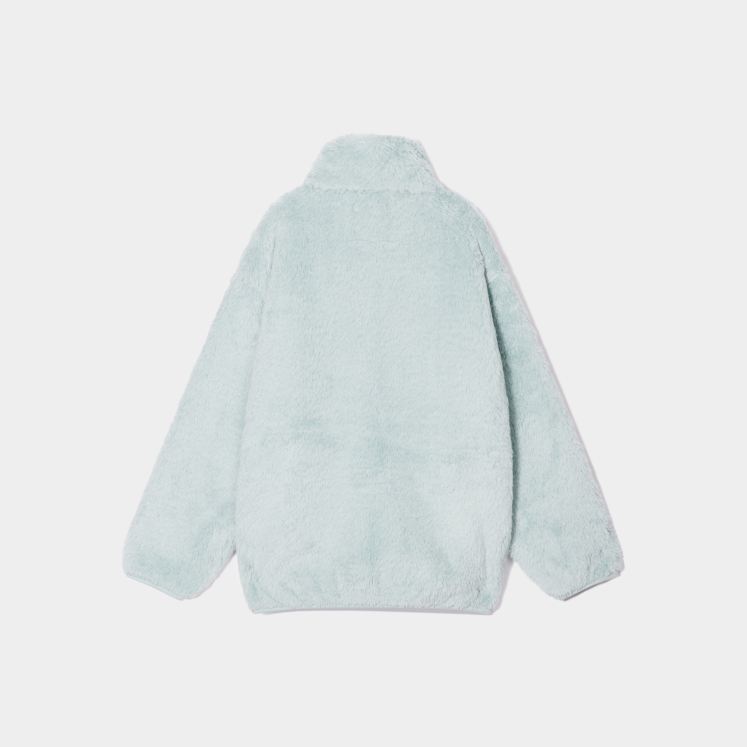 Gilet fausse fourrure col montant bleu gris fille | La Halle