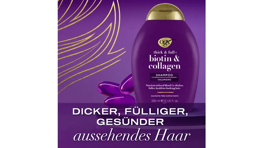 OGX thick & full + biotin & collagen SHAMPOO 385ml 385 ml