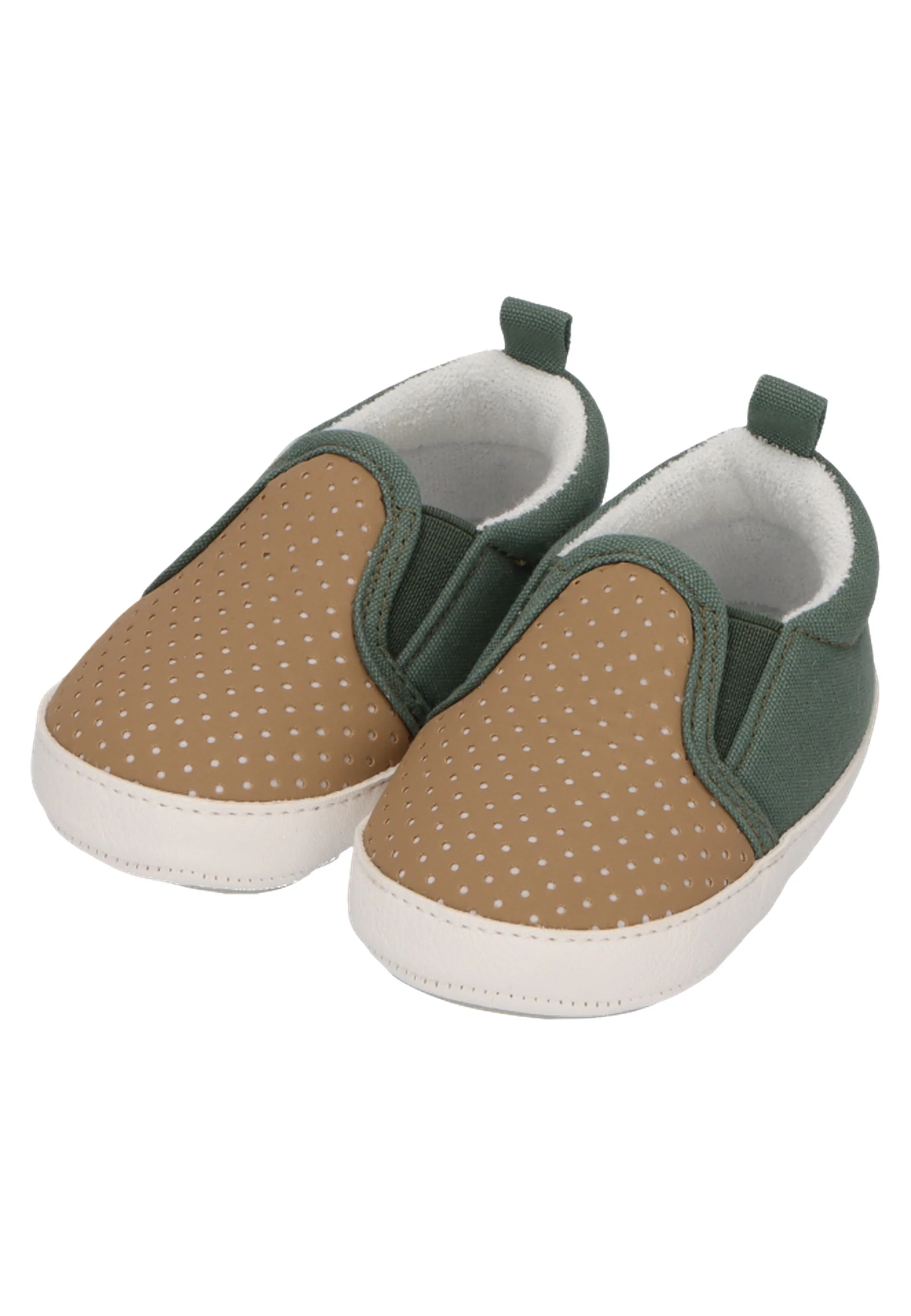 Babyschuh aus Kunstleder und Canvas im Farbmix