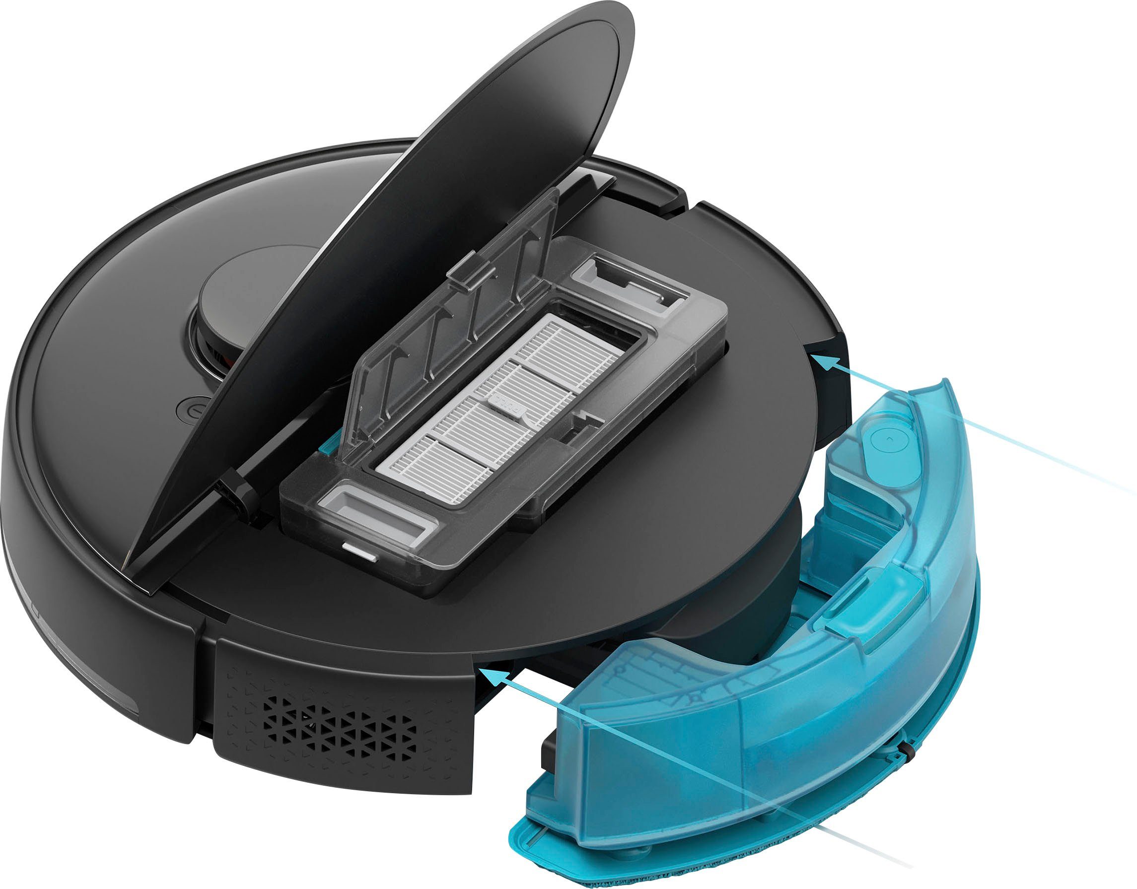 Philips Saugroboter XU7000/01, 180 min Akkulaufzeit, Teppichfunktion, 360° Lasernavigation und ToF-Sensoren, mit Vibrationswischer