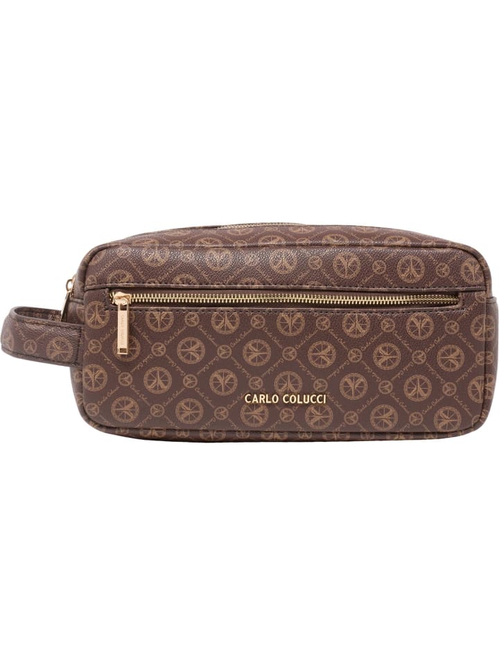 Carlo Colucci Kosmetiktasche Dellantonio in Braun günstig kaufen onesize