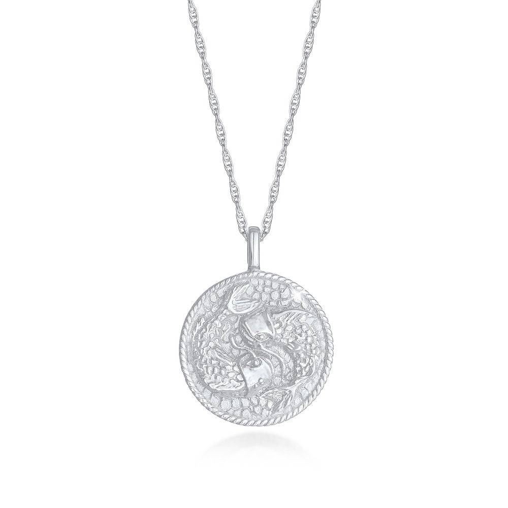 Elli Elli Collier Pièce du zodiaque pour dames Poissons Tendance Astro antique en arge Bijoux