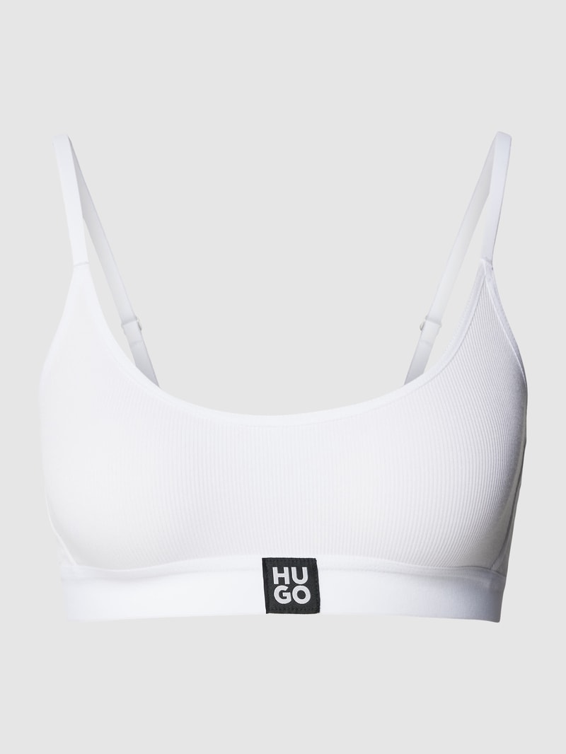 Bralette mit Label-Detail in weiß