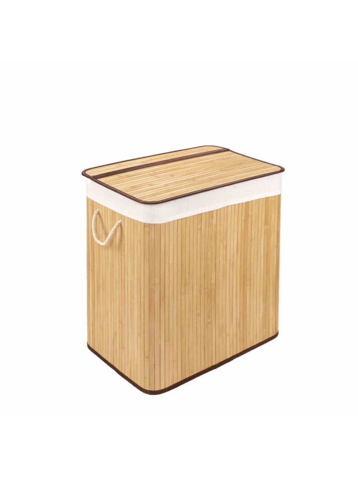 WohnDirect Wäschekorb mit Deckel BAMBOO in Natur günstig kaufen