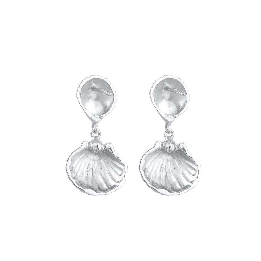 Elli Elli Boucles d'Oreilles Coquillage Coeur Plage Été Maritime Trend Boucles d'Oreil Boucles d'oreilles