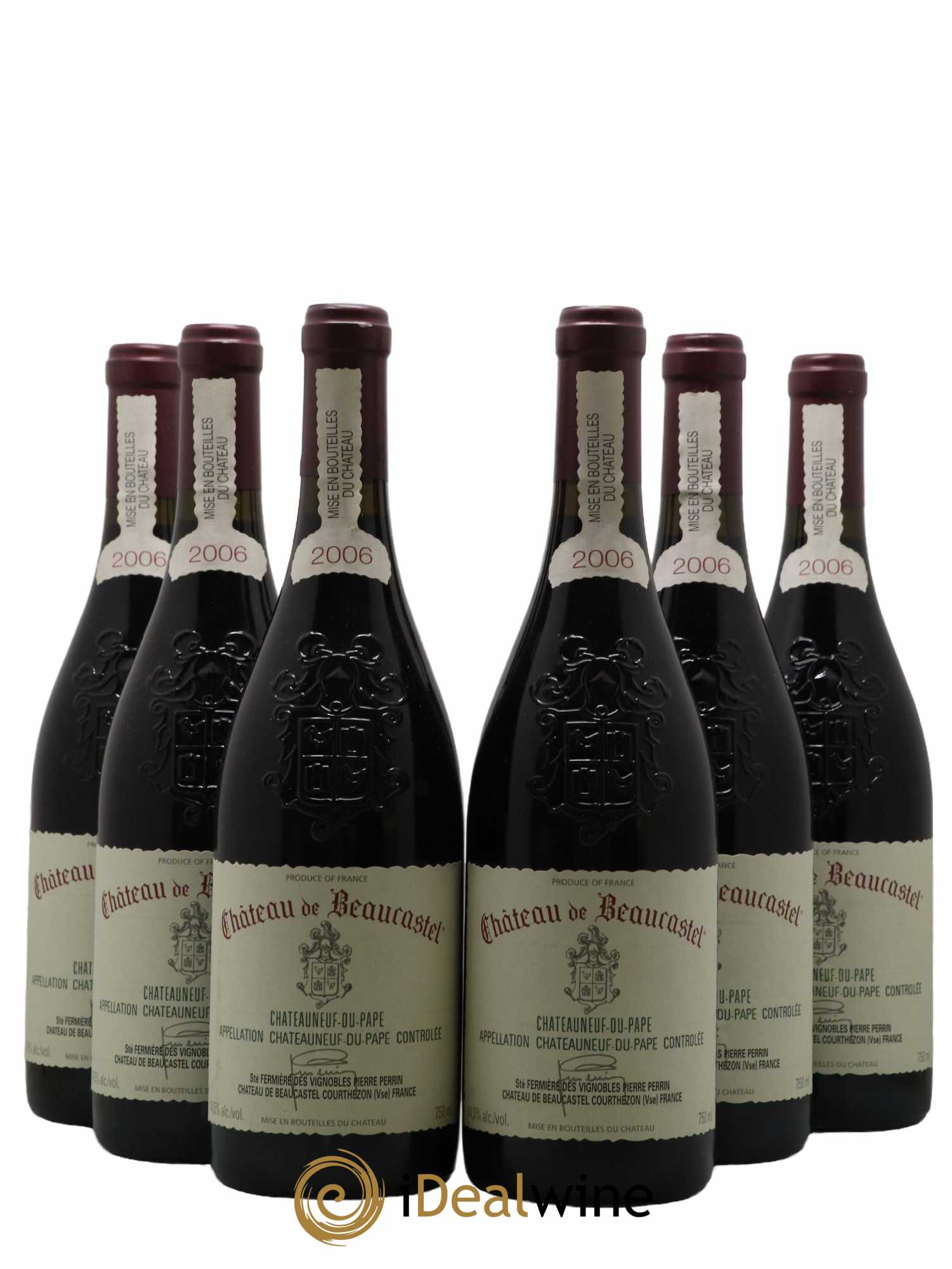 Châteauneuf-du-Pape Château de Beaucastel Famille Perrin  2006 - Lot de 6 Bouteilles