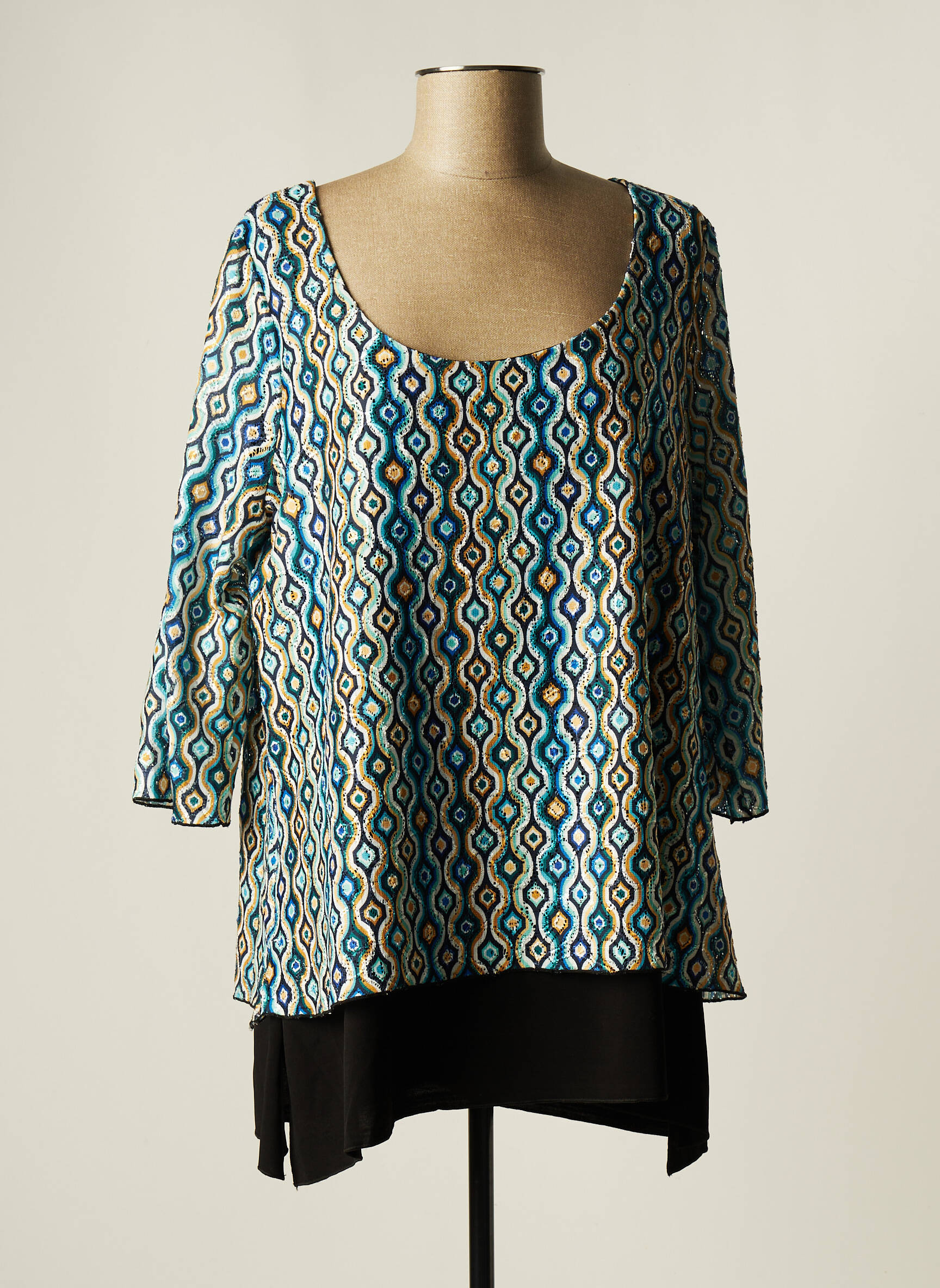 Spg Woman Tuniquemanchelongue Femme couleur bleu