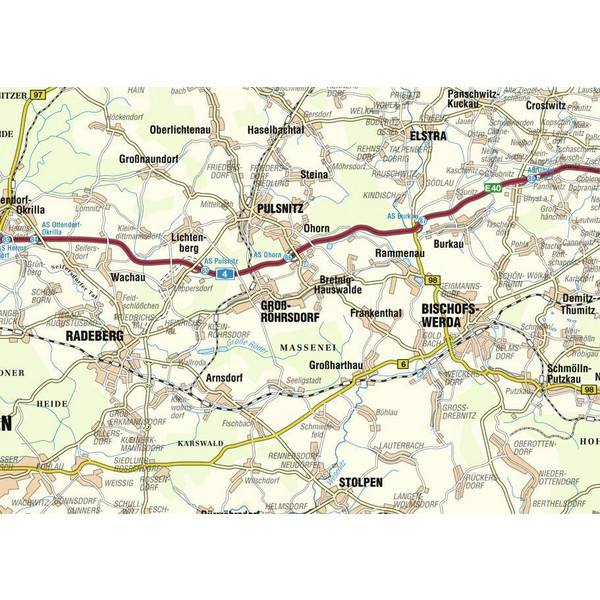 Westlausitz (vormals Pulsnitz und Umgebung) 1 : 33 000 - Wanderkarte