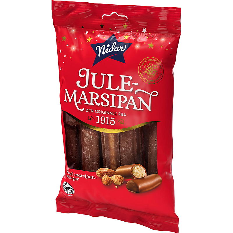 Nidar Julemarsipan 150 g, småstenger Nidar