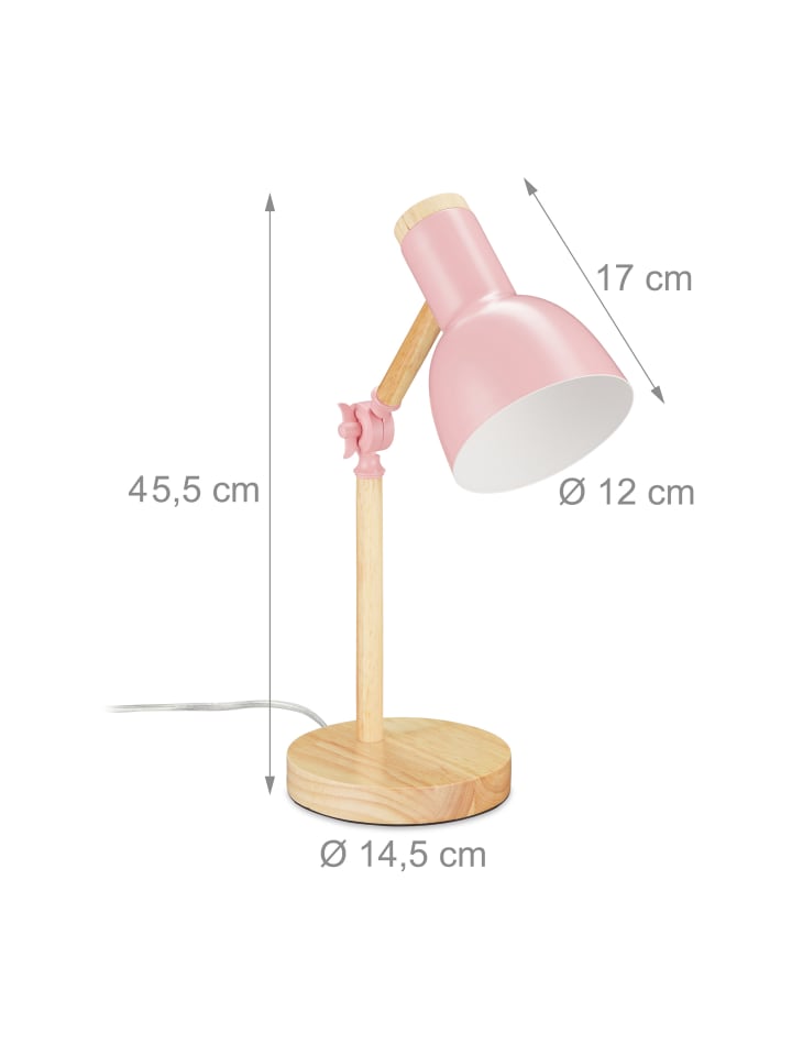 relaxdays Schreibtischlampe in Rosa günstig kaufen onesize