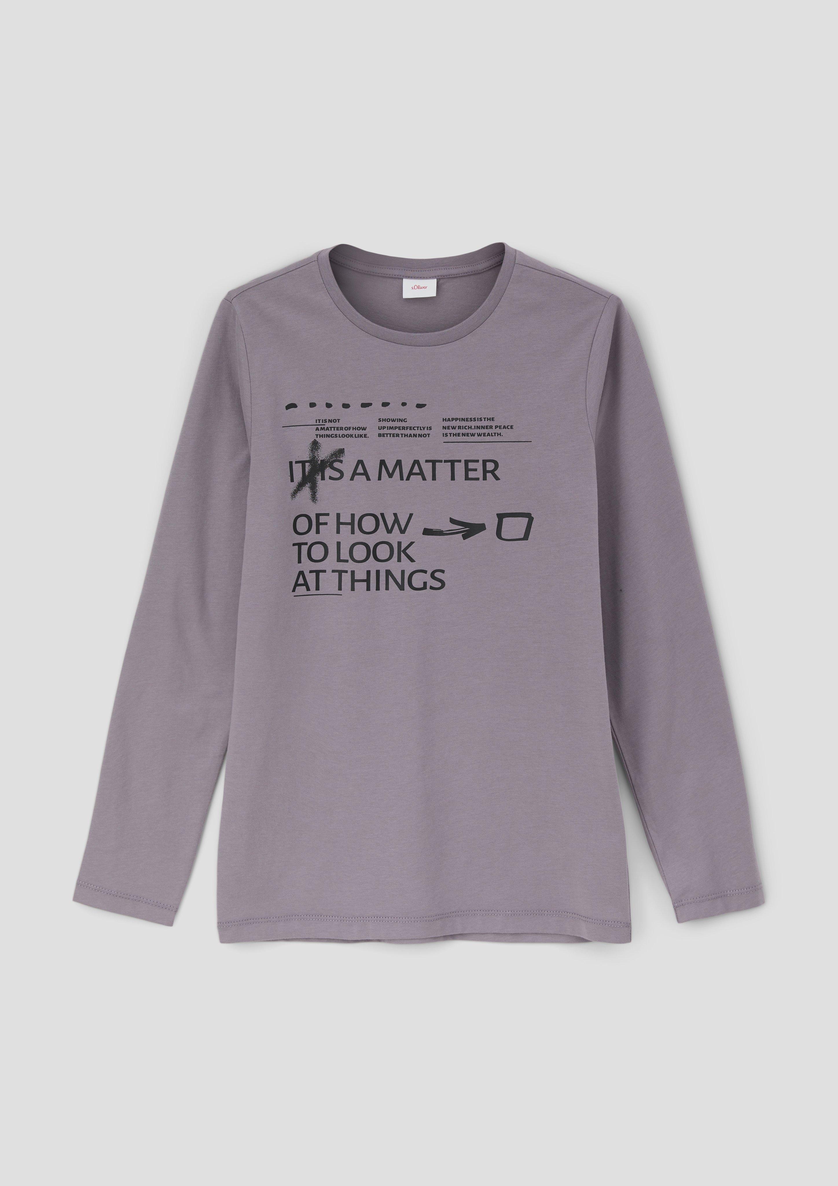 Langarmshirt mit Statement-Print  2140085-9206